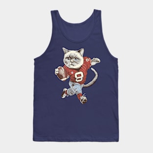 American Football Cat Player Tank Top